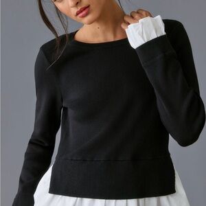 By Anthropologie Stylish Long-Sleeve Twofer Sweater